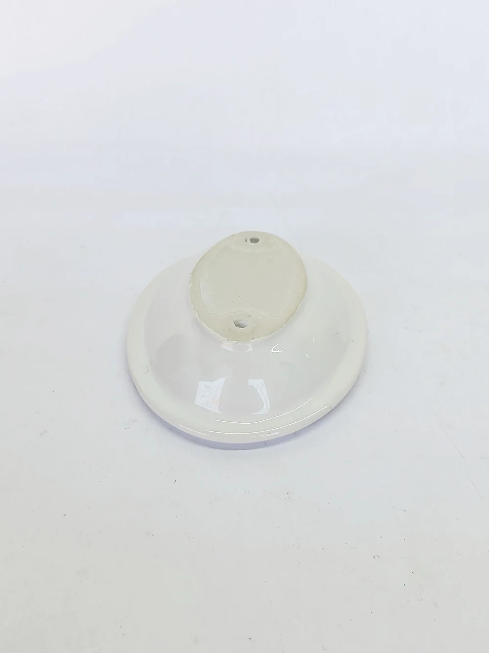 VINTAGE White Oval Ceramic Bathroom Sink Soap Dish 5.5